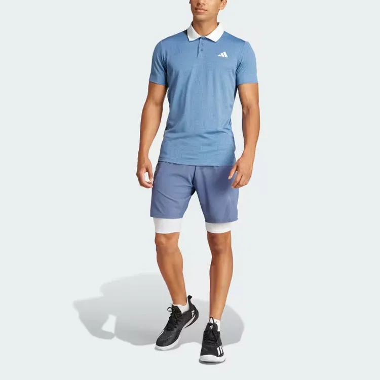 Adidas Tennis Freelift Polo Shirt Polo Shirt Men's Blue-4