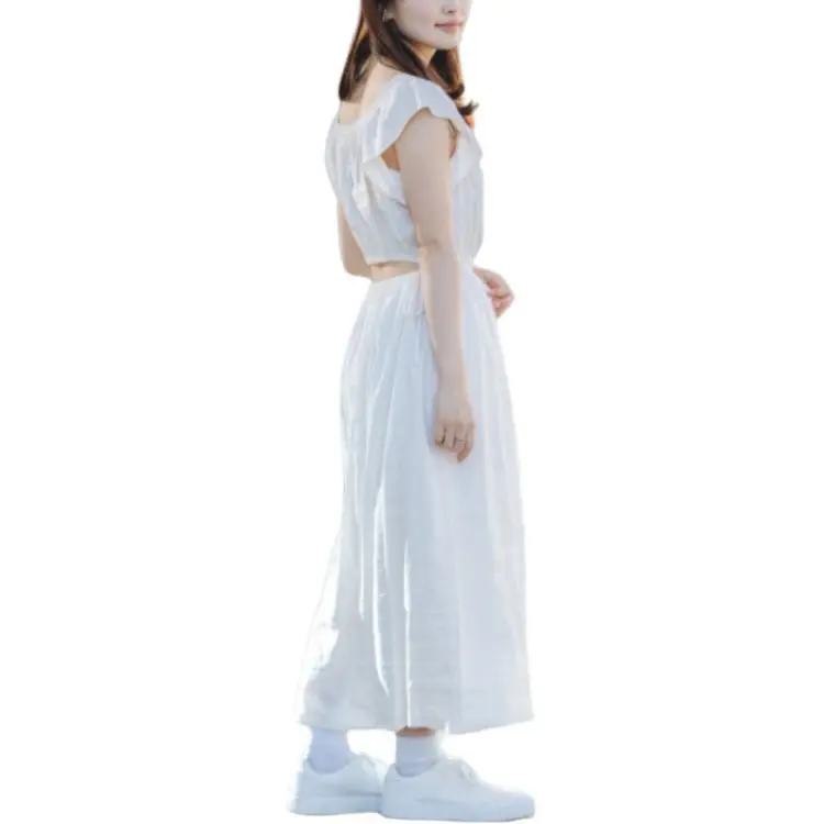 UNIQLO Short-Sleeved Dresses Women's White-4