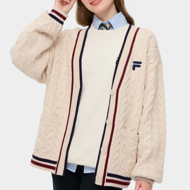 FILA FUSION FOB Series Knitwear Women's Wheat Cream-2