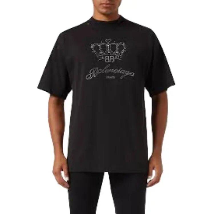 Balenciaga T Shirt Regular Fit Unisex Black-2