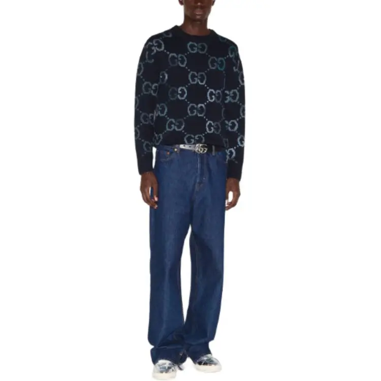 GUCCI Gg Jacquard Crewneck Jumper-2