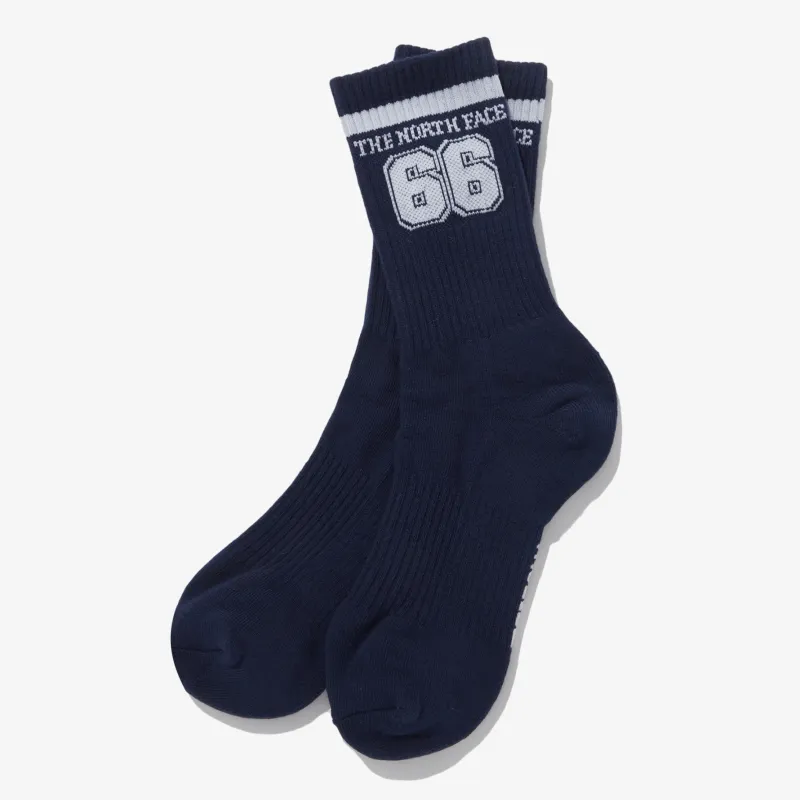 THE NORTH FACE BIG LOGO SOCKS Mid Calf Socks Unisex 1 Pack Marine Blue-1