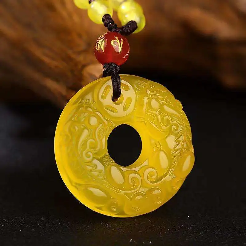 JUNWEN Chalcedony Necklaces Unisex-1