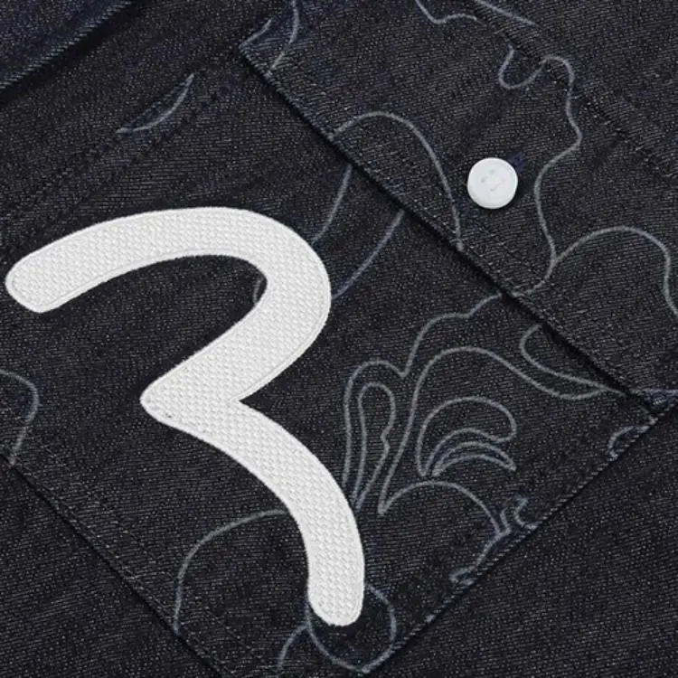 EVISU Shirts Men Denim Blue-2