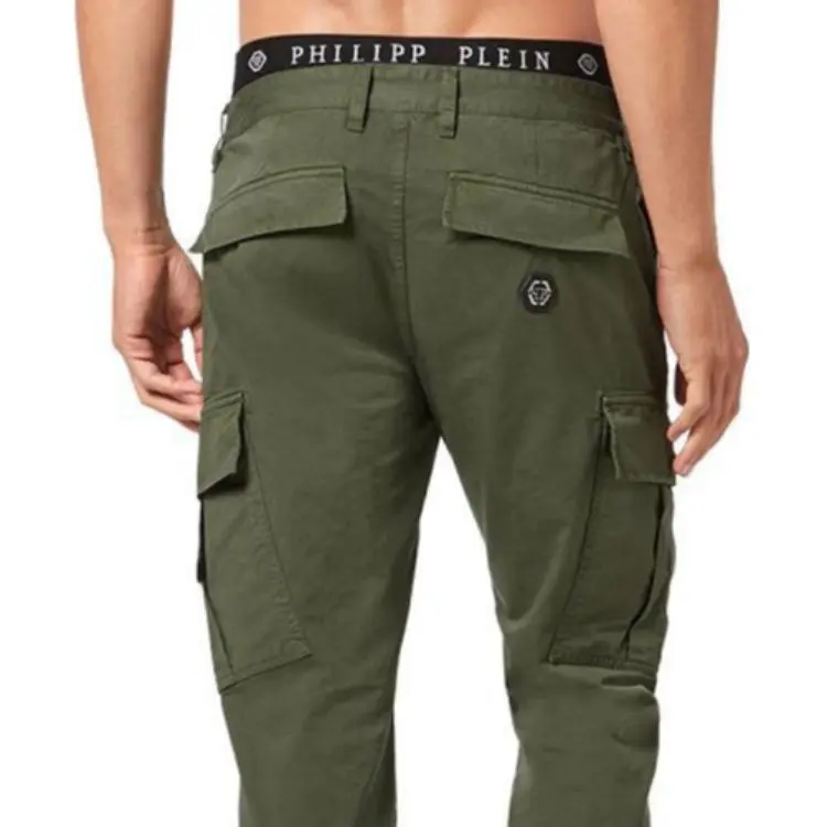 PHILIPP PLEIN Straight leg Cargo Trousers-4