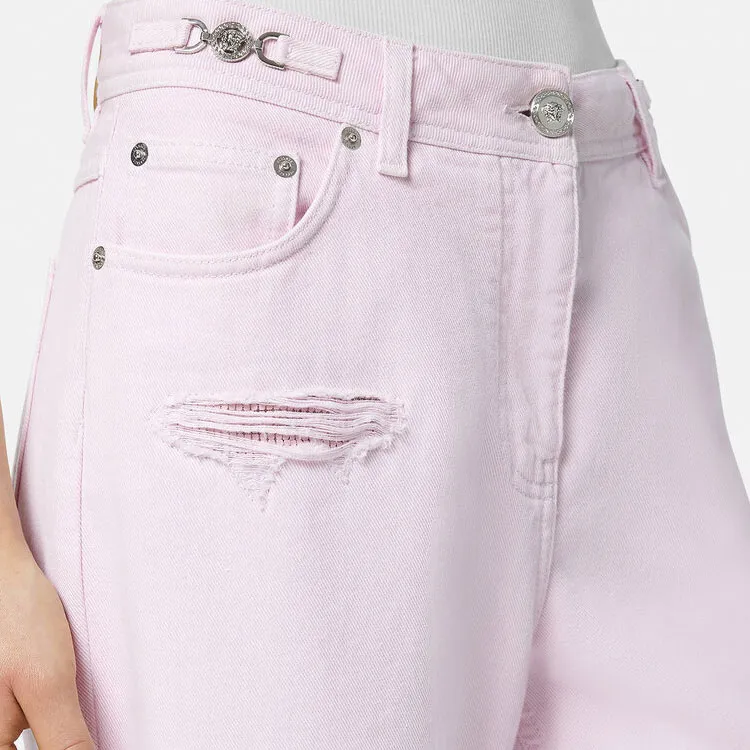VERSACE La Medusa '95 Distressed Jeans-4