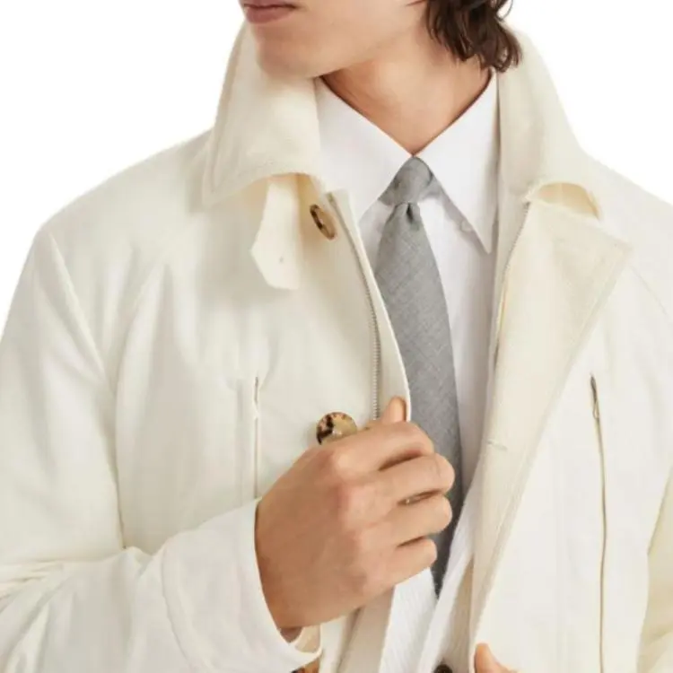 Brunello Cucinelli Water Resistant Gabardine Belted Parka-5