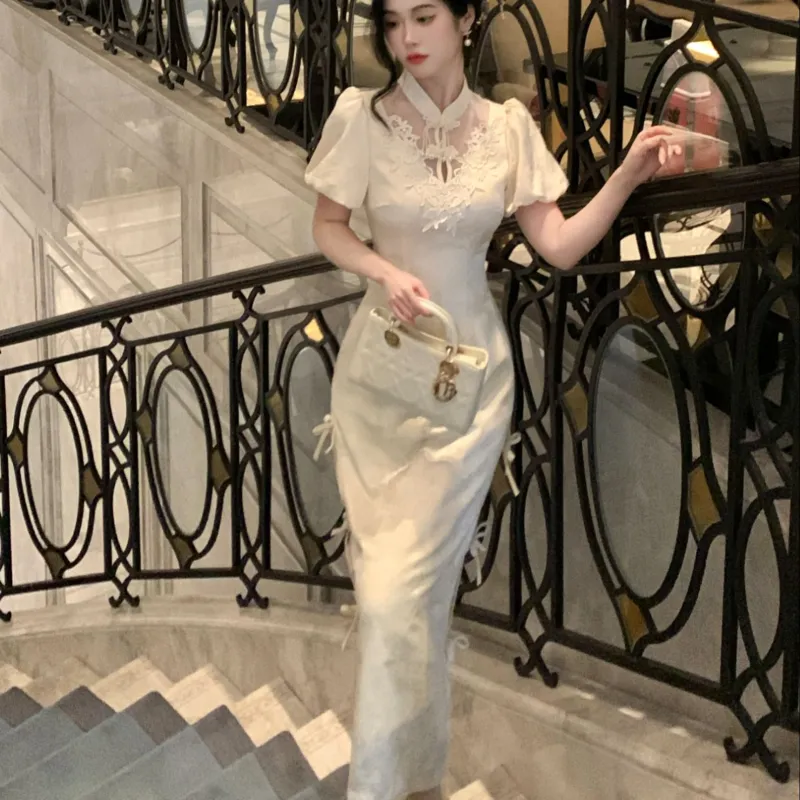 Blovelan Cheongsam Women's Apricot-2