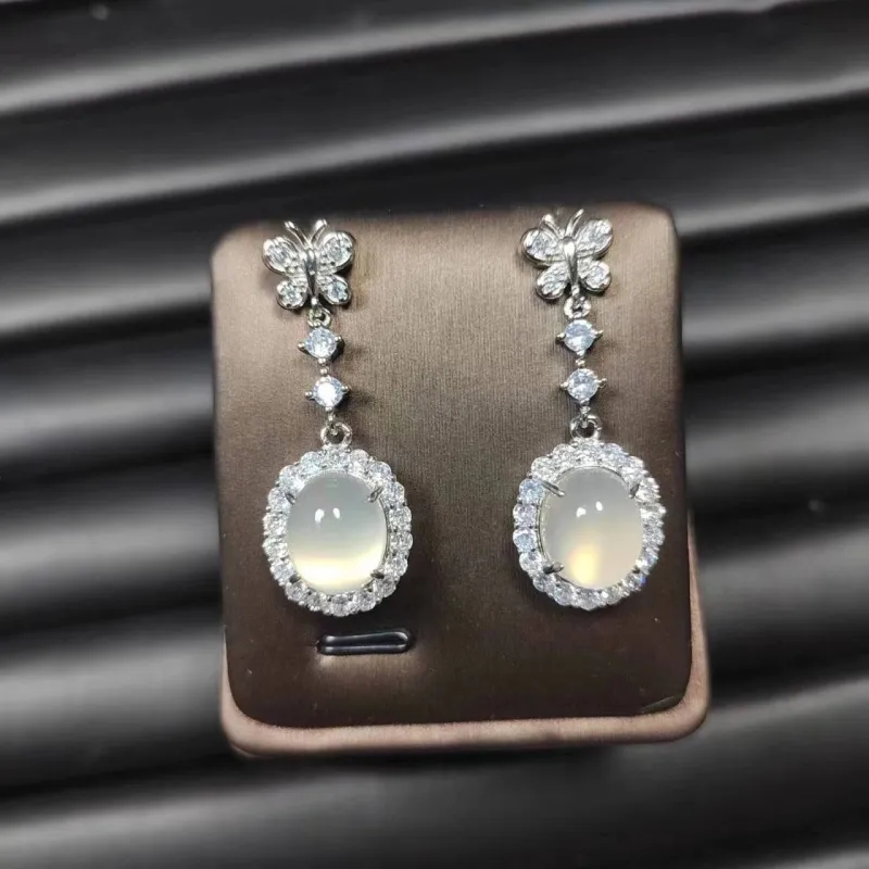 JUNWEN Chalcedony Stud Earrings Women's-6