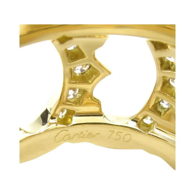 Cartier 2010s 18K Yellow Gold C De Cartier Diamond Ring-2