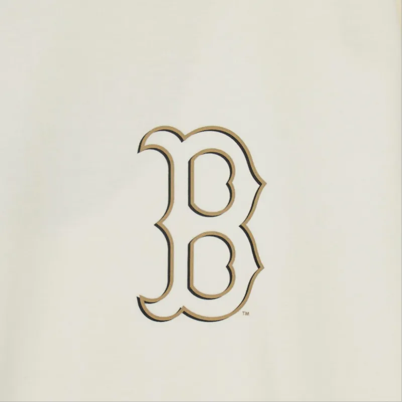 MLB Boston Red Sox MEGA LOGO T Shirt Unisex Cream-4
