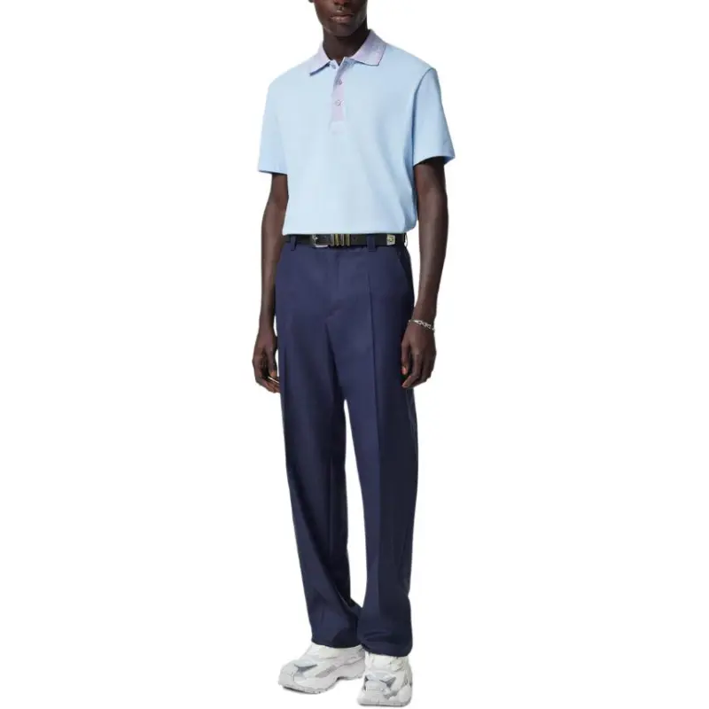 VERSACE Greca Collar Short Sleeved Polo Shirt-3
