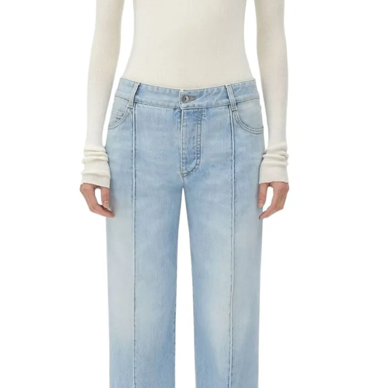 Bottega Veneta Turn-Up Hem Denim Jeans-3
