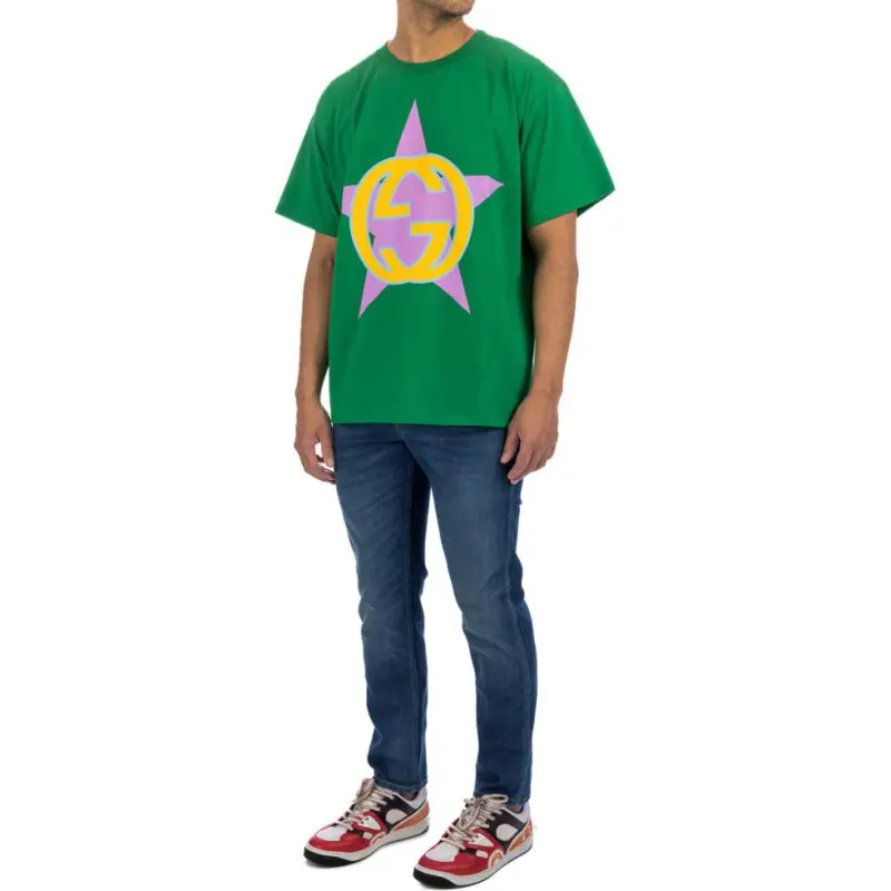 GUCCI Star Interlocking Gg T shirt-5