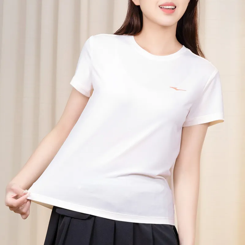 Erke T Shirt Women's Cheese White-4
