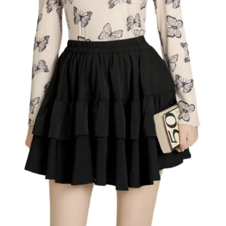 Beautiful Wardrobe Casual Short Skirts Women's Black-4