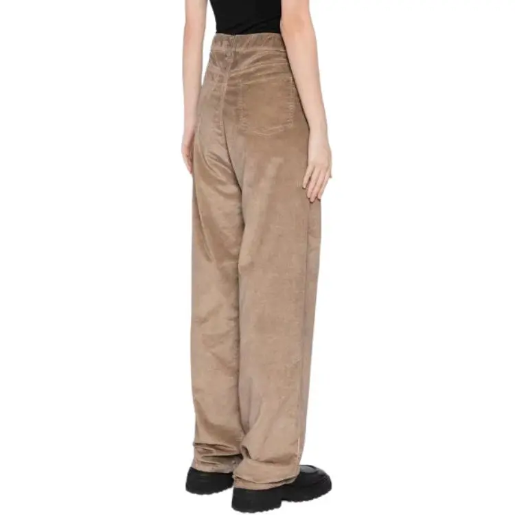 UMA WANG Straight-Leg Velvet Tree Pants-4