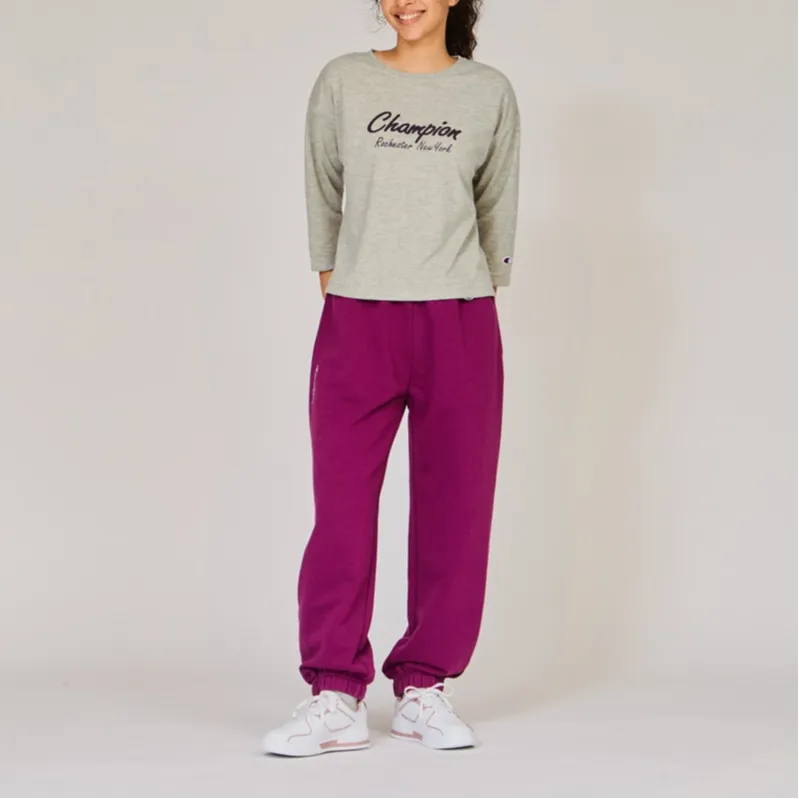 Champion FW24 Knitted Sweatpants Women's Red Berry-2