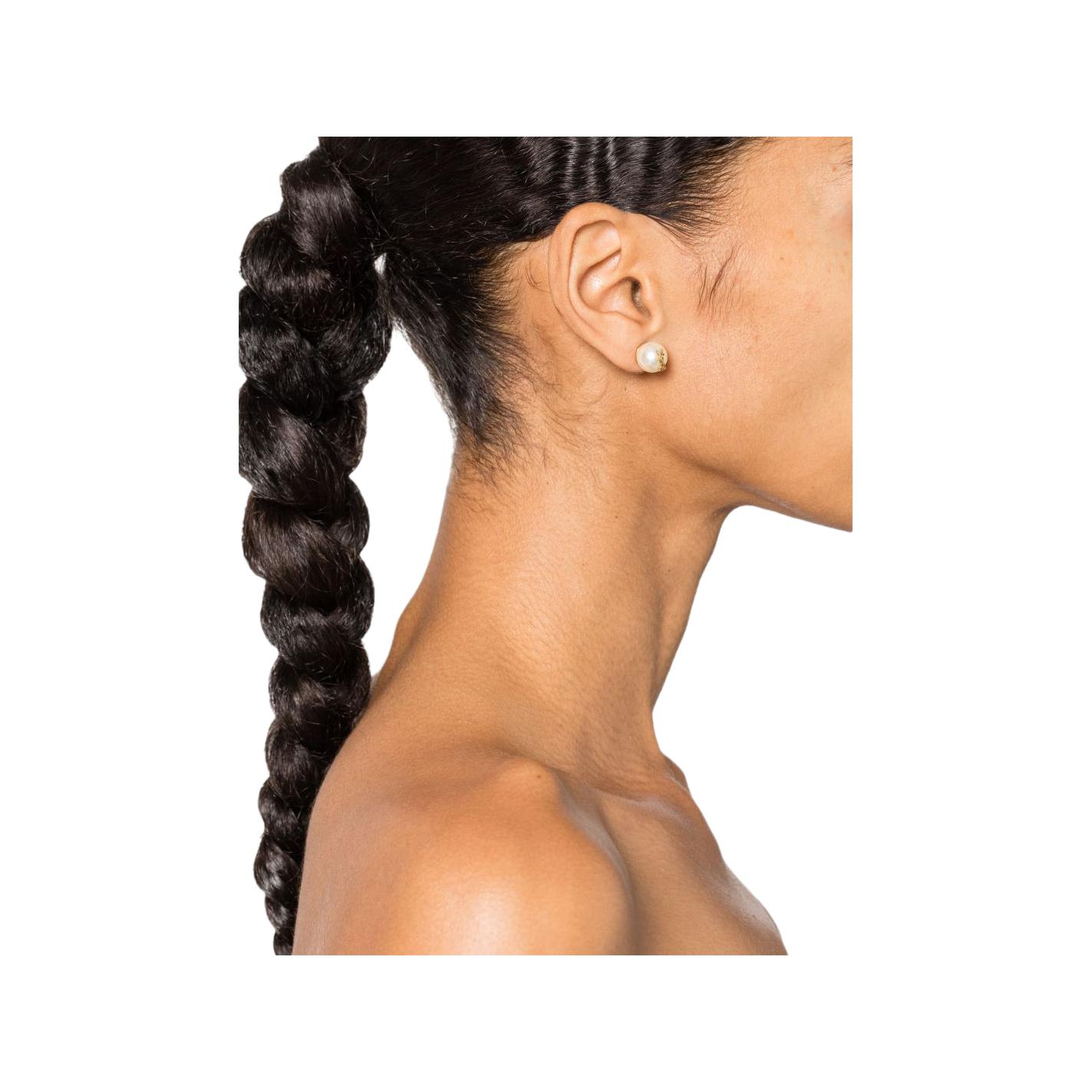 SAINT LAURENT Cassandre Detailed Round Earrings - POIZON