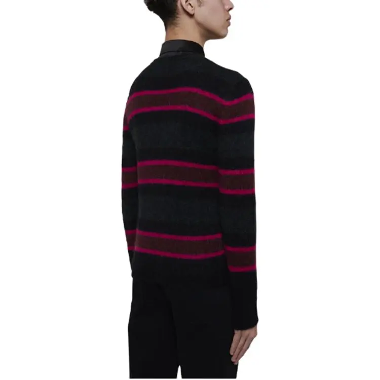 SAINT LAURENT Striped Long-Sleeved Jumper-2