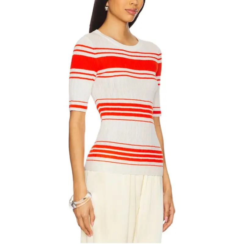 A.L.C. T Shirt Women's White Red-2