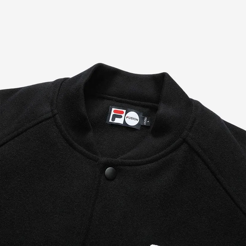 FILA FUSION BASEBALL Series FW22 Puffer Jacket Men's Pitch Black-2