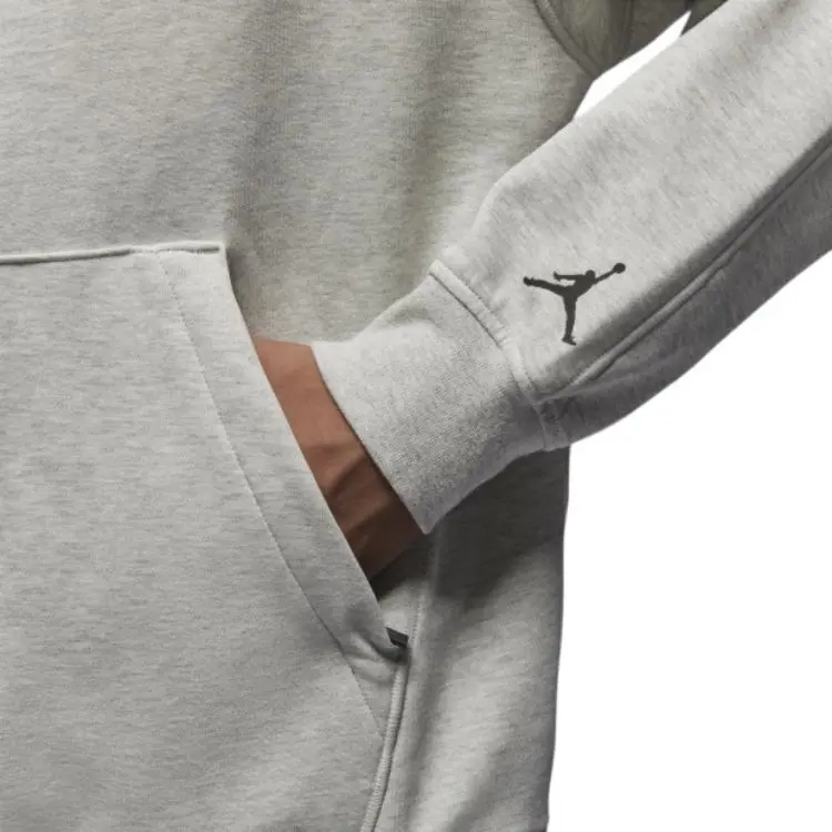 Jordan Sport Dri-FITHOOP Fleece Sweatshirt Men's Heather Gray/Black-4