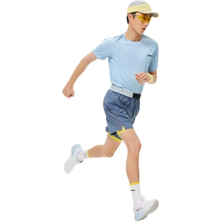 LiNing T Shirt Men's Soft Matte Blue-4