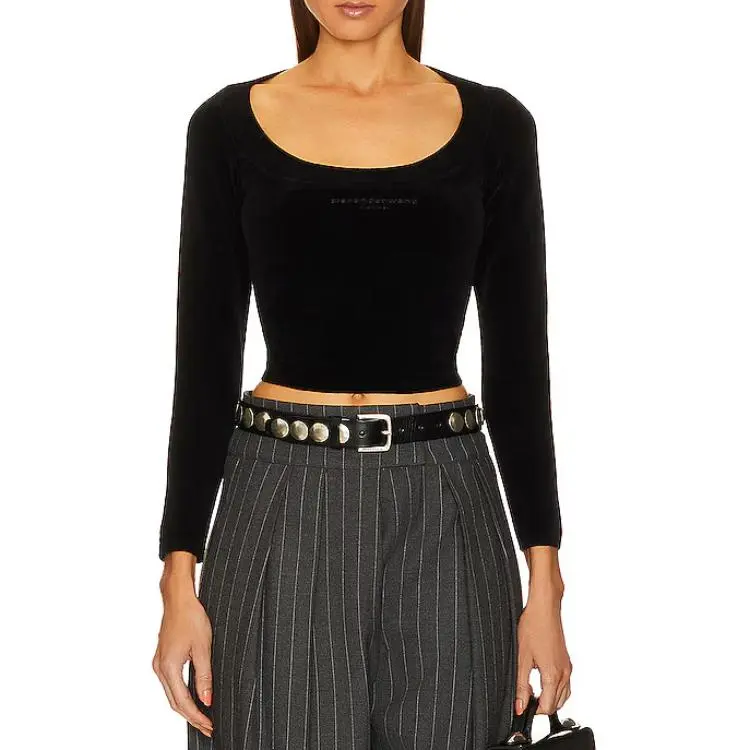 Alexander Wang Scoop neck Cropped Knit Top-4