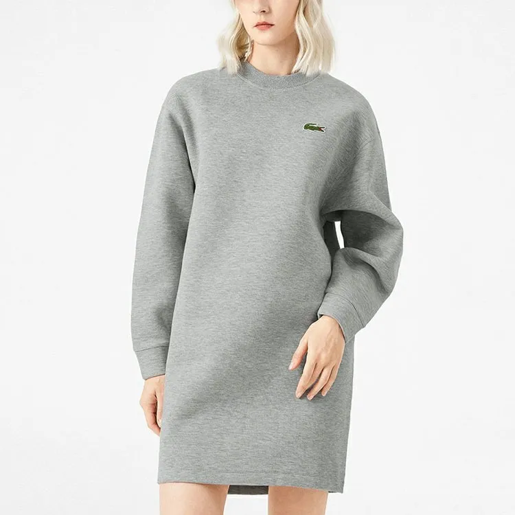 LACOSTE Long-Sleeved Dresses Women's Light Gray-2