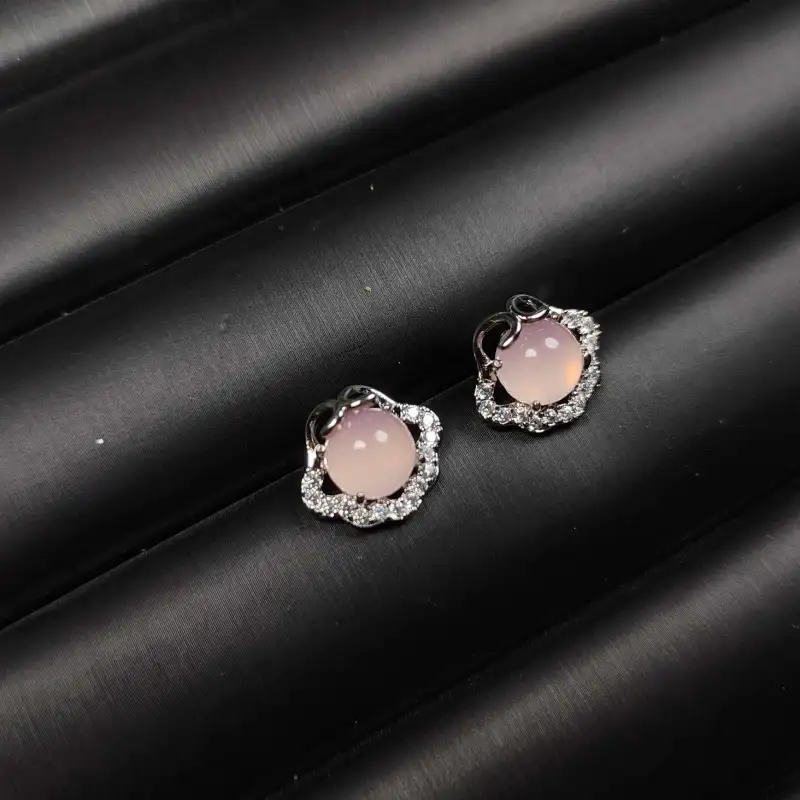 JUNWEN Chalcedony Stud Earrings Women's-6