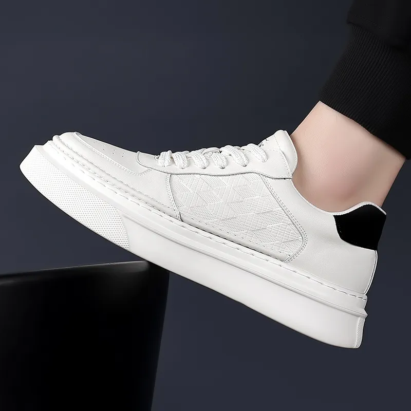 PROTECTCAMEL Abrasion Resistant Moisture Wicking Low Top Casual Shoes Men's White-1