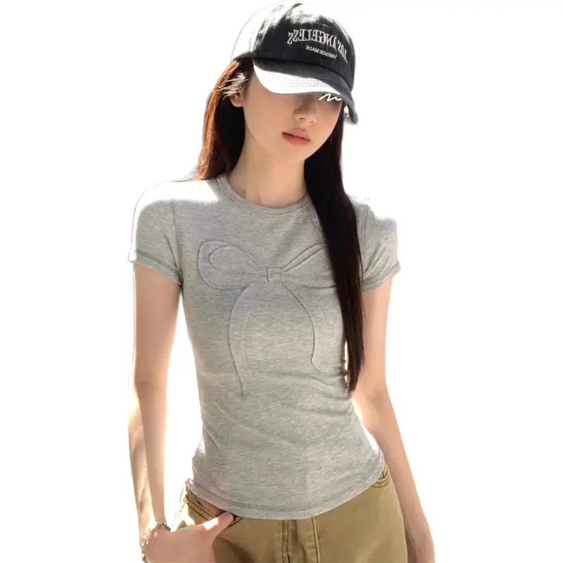 Mu Xiao Xin T Shirts Women's Gray-2