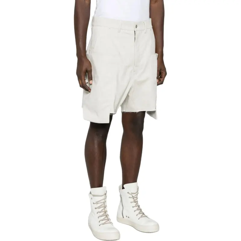 RICK OWENS Stefan Frayed Edge Cargo Shorts-3