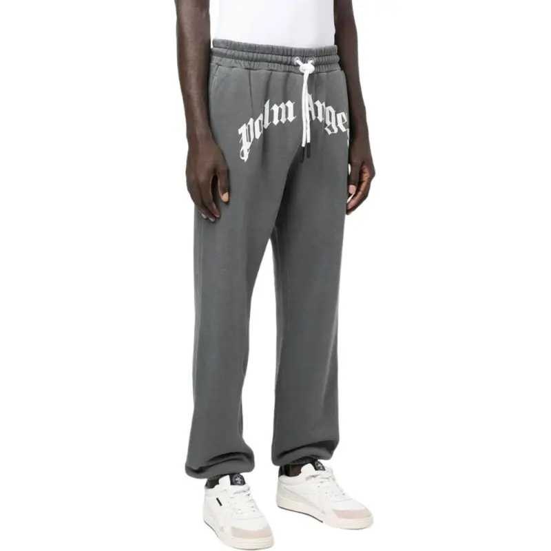 PALM ANGELS Knitted Sweatpants Men's Gray-3