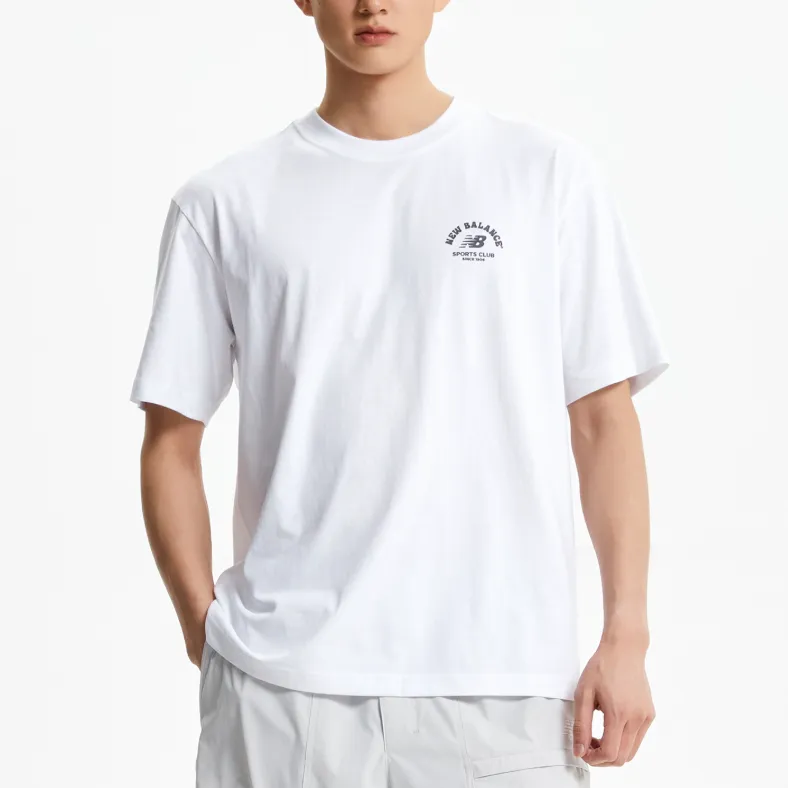 New Balance UNI NB BOYSEMI OVER FIT SPORTS CLUB SINCE 1906 T Shirt Unisex 10 White-2