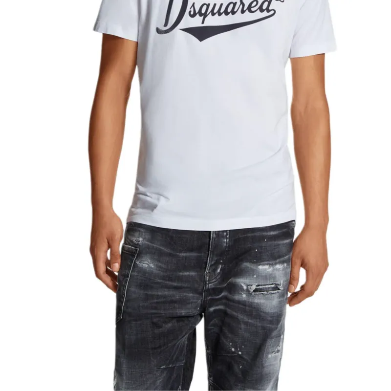 DSQUARED 2 Cool Fit Velvet Logo T Shirt-6