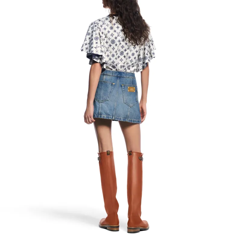LOUIS VUITTON Monogram Flounce Sleeve T Shirt-3