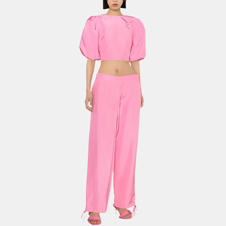 MSGM Elasticated Ankles Wide Leg Trousers-2