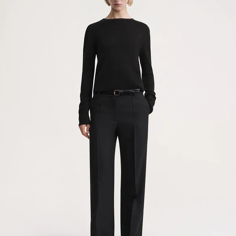 TOTEME Long Sleeved Crewneck Knitted Jumper-1
