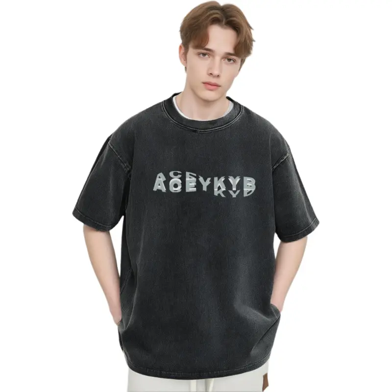 YK&YB Short Sleeved T Shirts Unisex-3