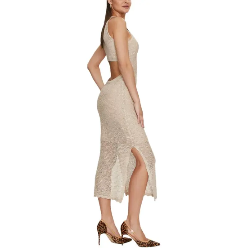 GUESS Sleeveless Dress Women's Beige-2