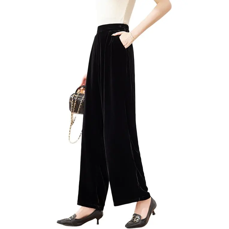 Yi Mengyuan Casual Pants Women's Starry Black-3