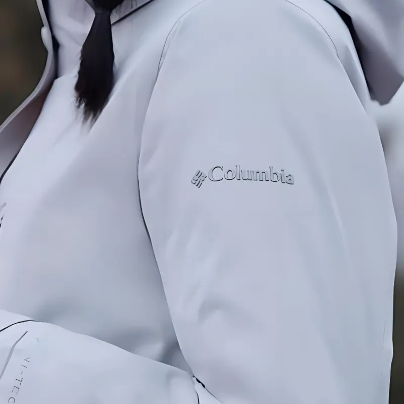 Columbia Transit Waterproof And Warm Windbreaker Jacket Women's Gray White-3