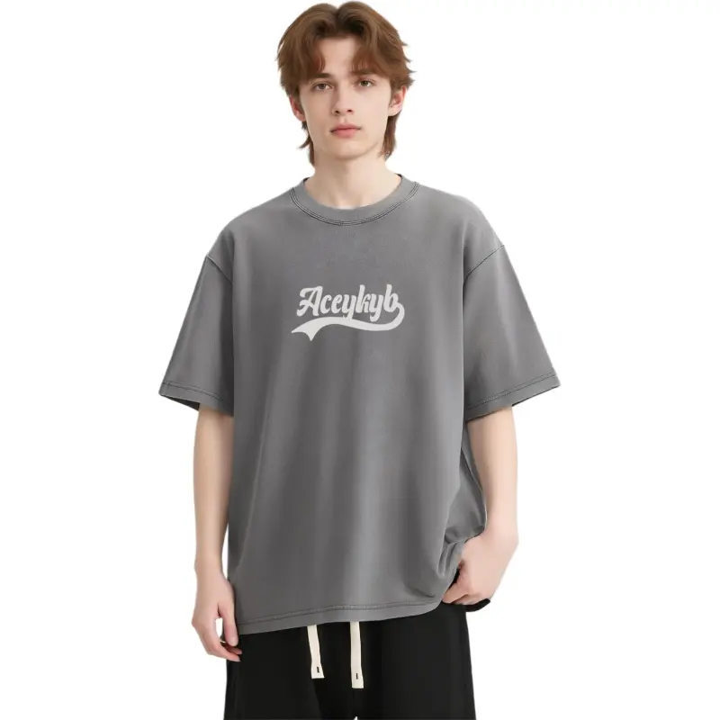 YK&YB T Shirts Unisex Washed Gray-3