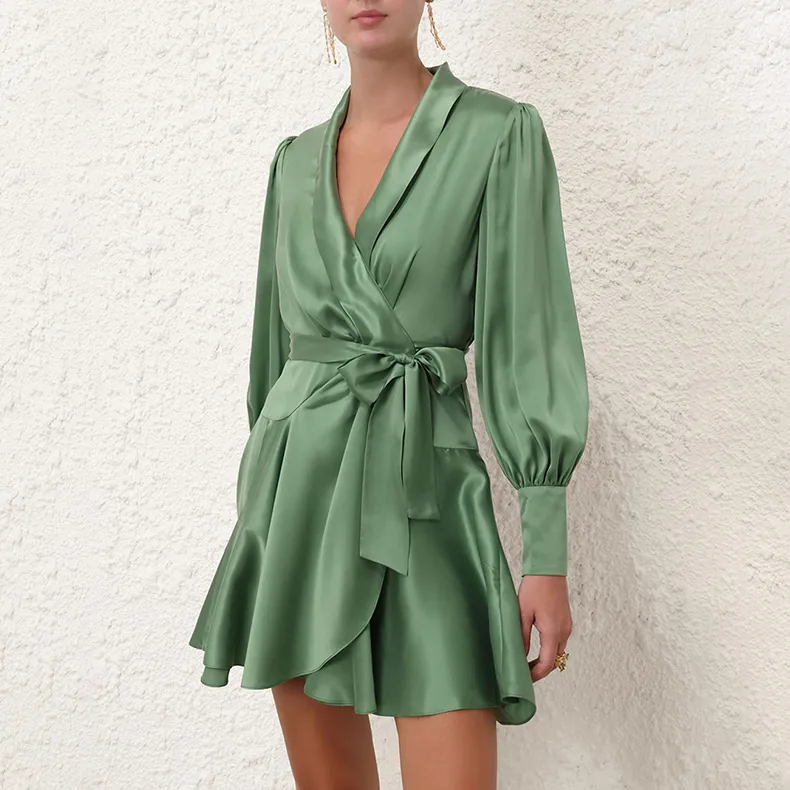 Zimmermann SS24 Long Sleeved Dresses Women's Matcha Green-4