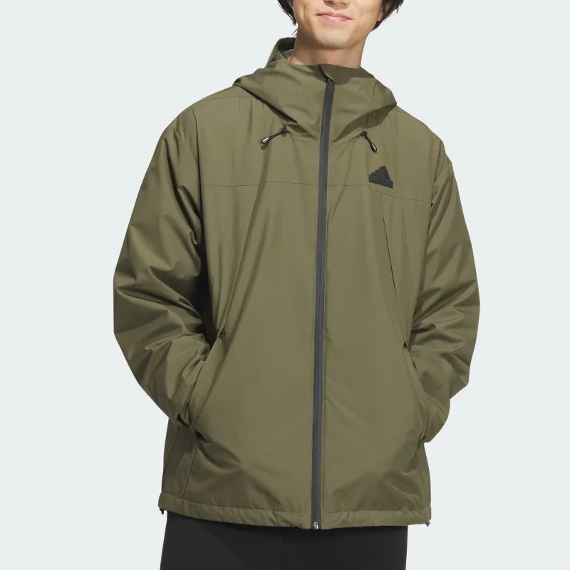 Adidas Woven Jacket Jackets Coats Men's Strata Olive Green-1