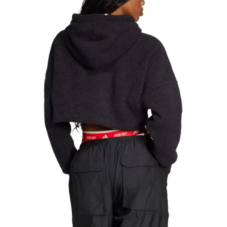 Adidas Moon Boot Cropped Hoodie Black-2