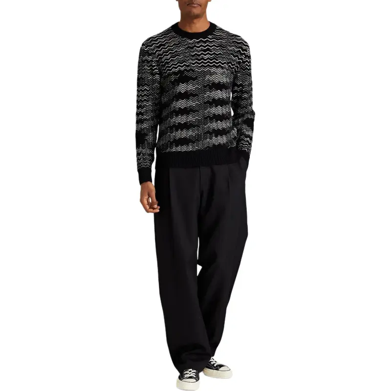 MISSONI Zigzag Pattern Crewneck Knitted Jumper-4
