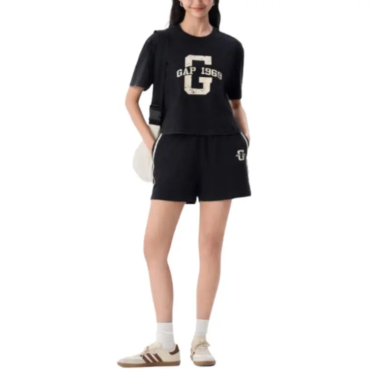 GAP Casual Shorts Women's Washed Black-4